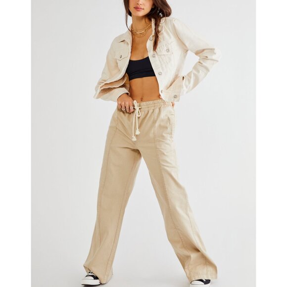 Free People Rumors Cream Denim Jacket, Medium, NWT - Picture 4 of 7